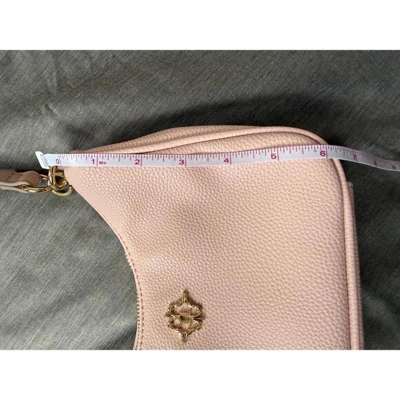 Nanette Lepore Pink & Gold Faux Zip Close Leather Compact Shoulder Bag - Picture 7 of 8